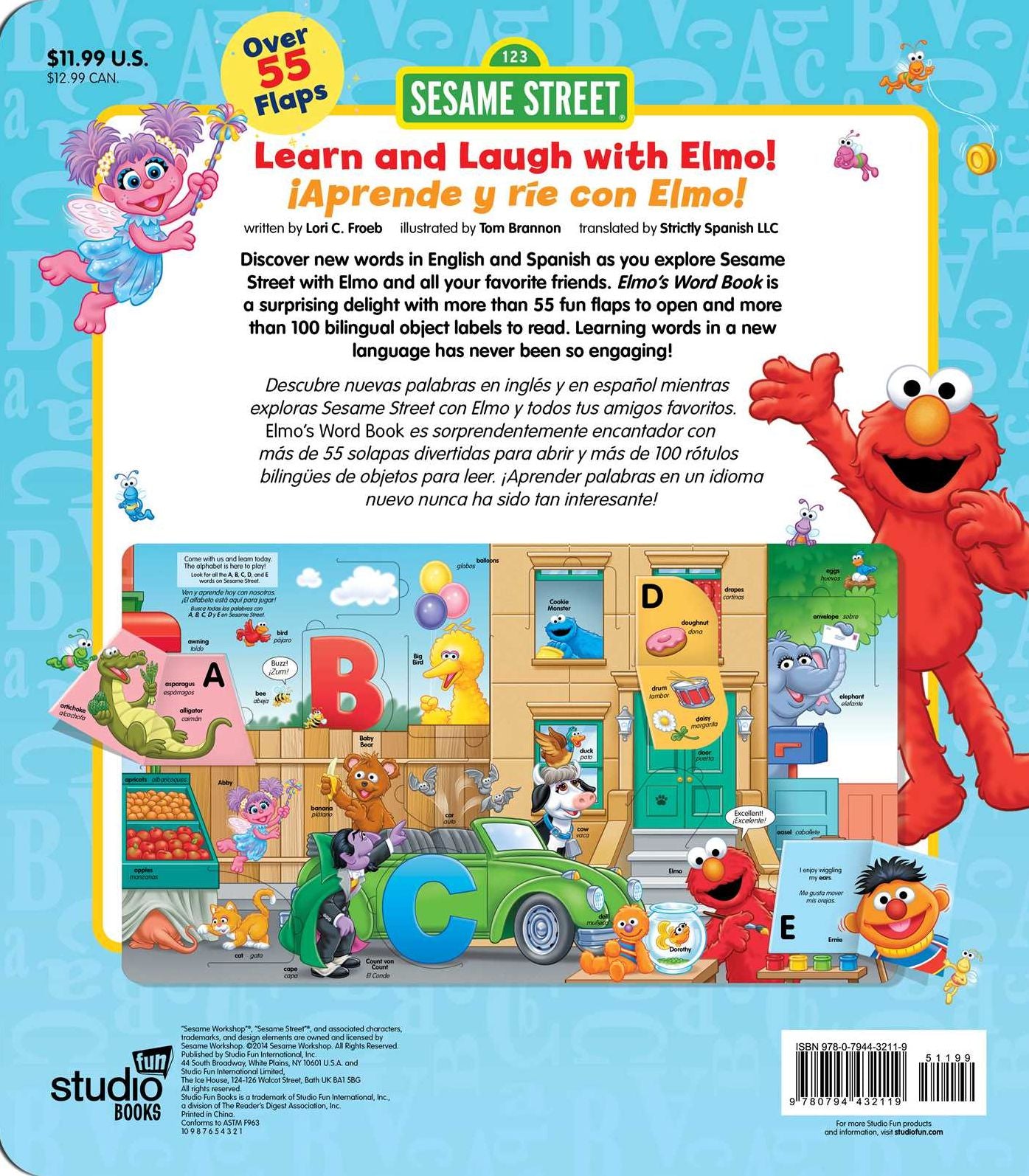 Sesame Street: Elmo's Word Book: An English/Spanish Flap Book
