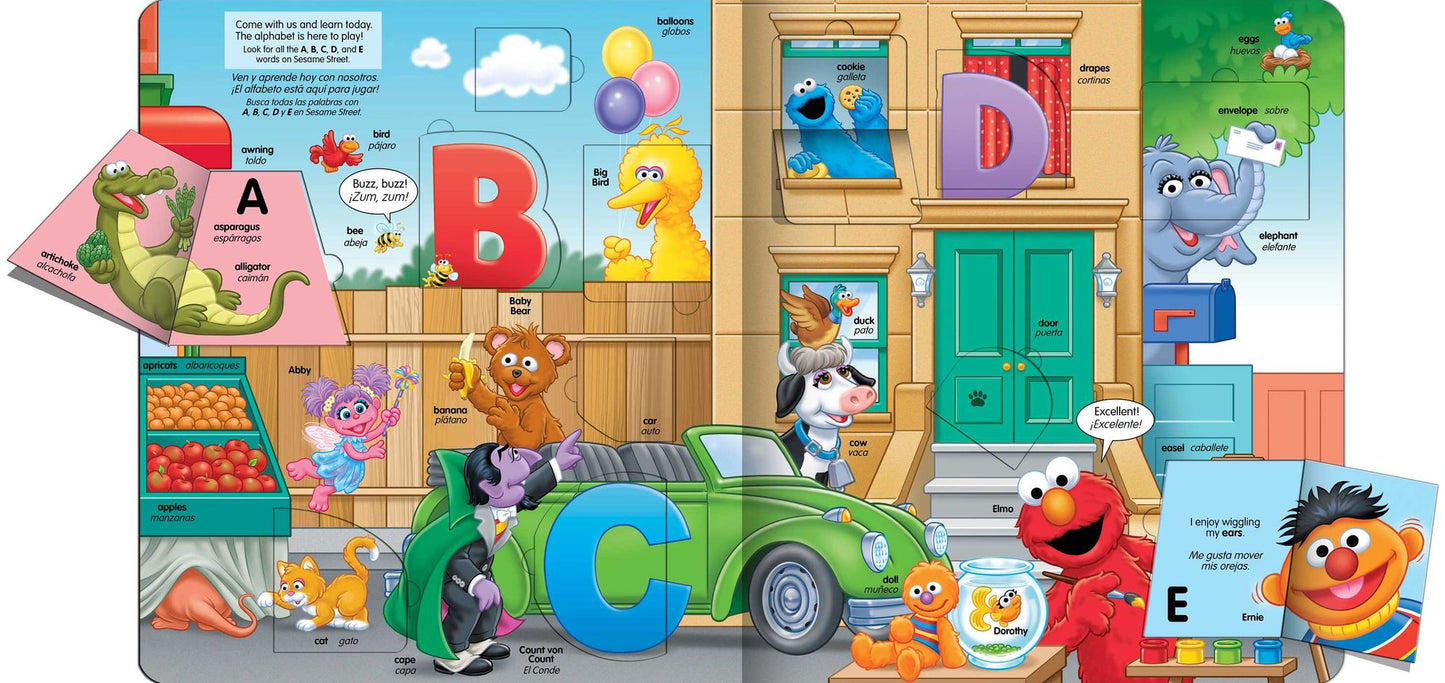 Sesame Street: Elmo's Word Book: An English/Spanish Flap Book