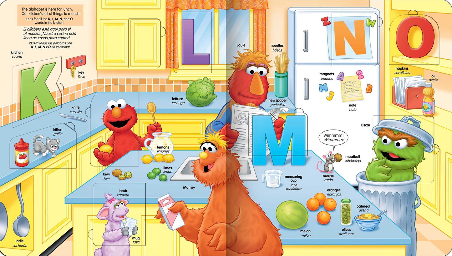 Sesame Street: Elmo's Word Book: An English/Spanish Flap Book