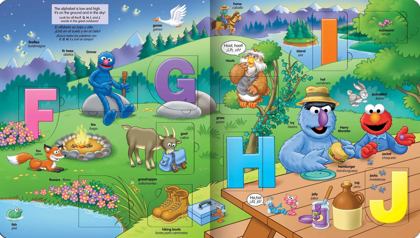 Sesame Street: Elmo's Word Book: An English/Spanish Flap Book
