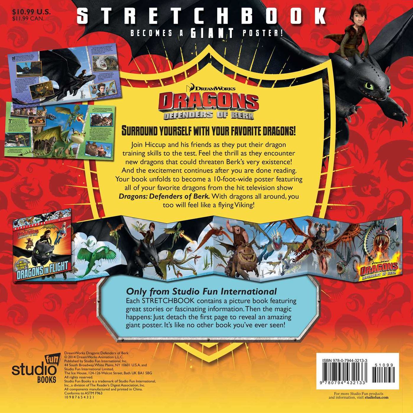 DreamWorks Defenders of Berk: Dragons in Flight Stretchbook