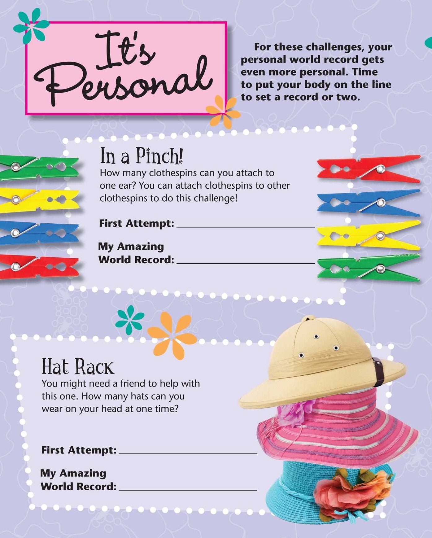 Amazing Me! For Girls: A Book of Your Own World Records