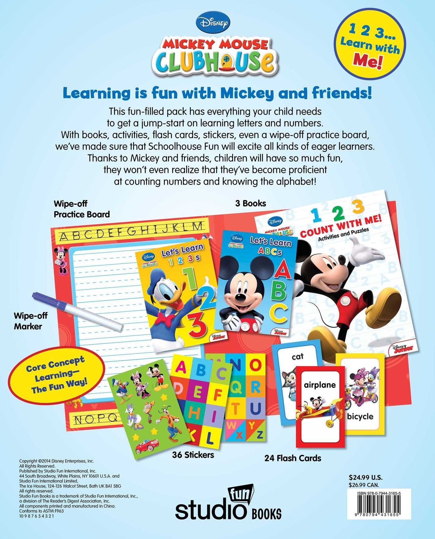 Disney Mickey Mouse Clubhouse: Schoolhouse Fun: A,B,Cs & 1, 2, 3s