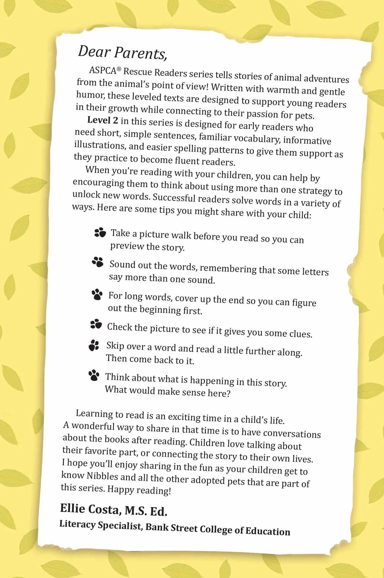 ASPCA Kids: Rescue Readers: I Am Nibbles: Level 2