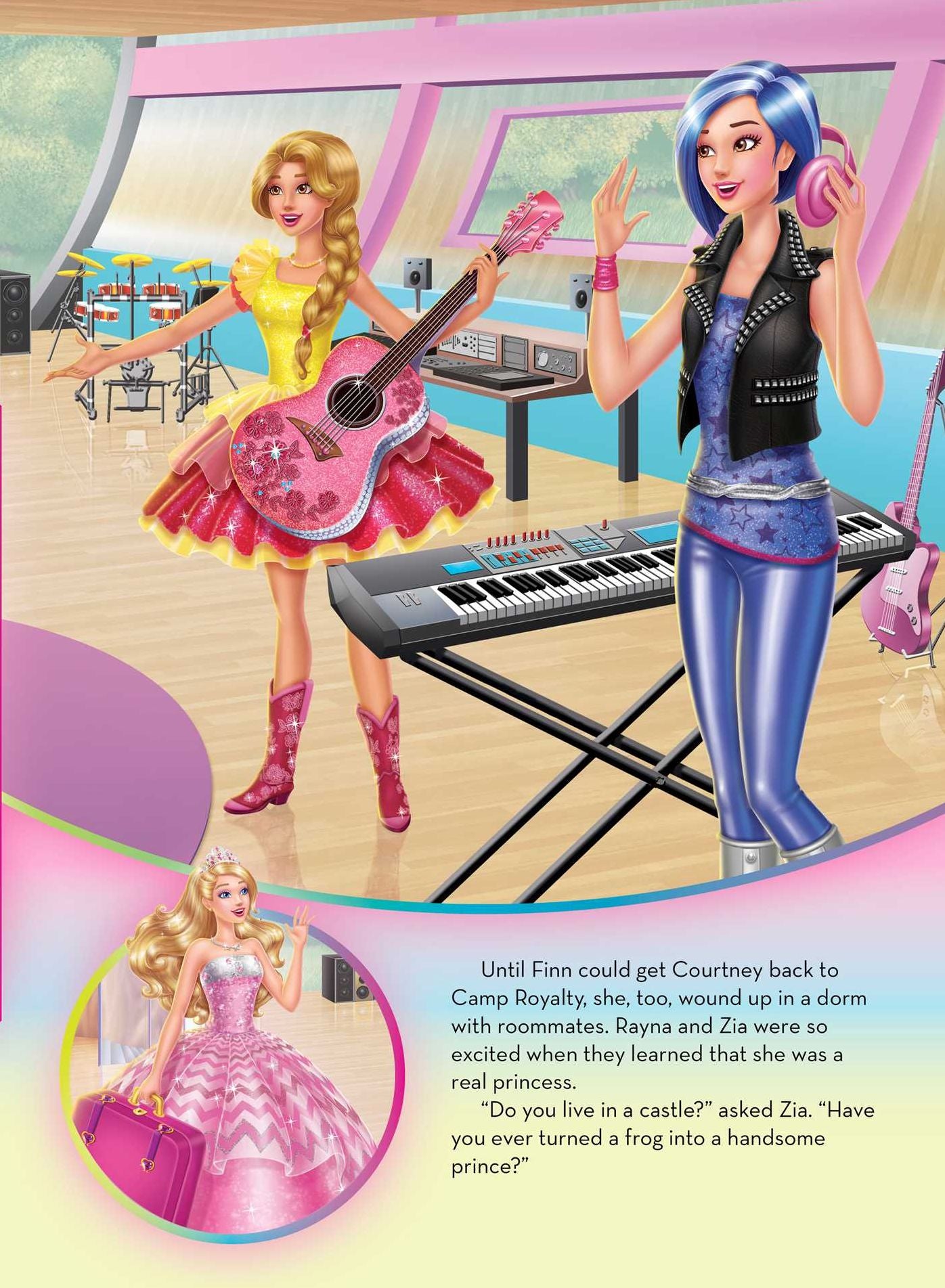 Barbie in Rock 'n Royals: A Panorama Sticker Storybook