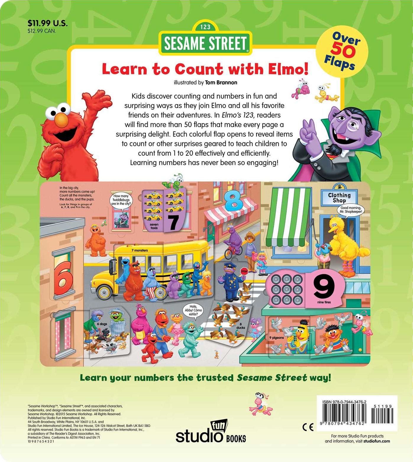 Sesame Street: Elmo's 1 2 3 Lift-the-Flap