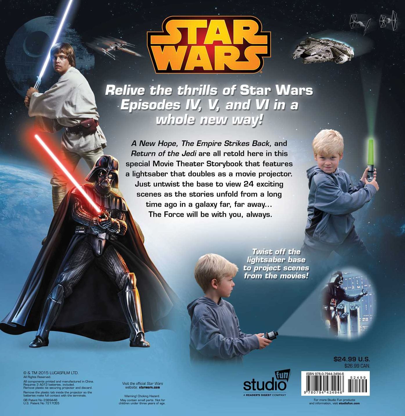 Star Wars Movie Theater Storybook & Lightsaber Projector
