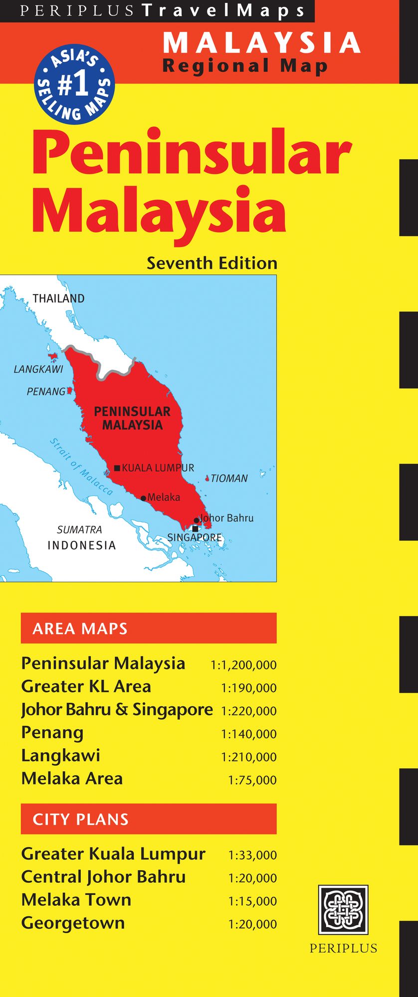 Peninsular Malaysia Travel Map Seventh