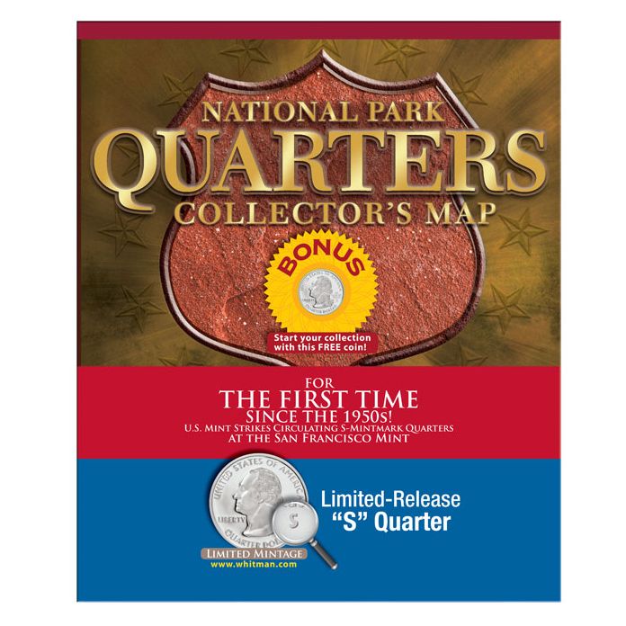 National Park Quarters Collector's Map: With Limited Release "S" Quarter
