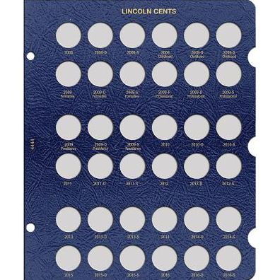 Lincoln Cent Page, Dated 2008-2016