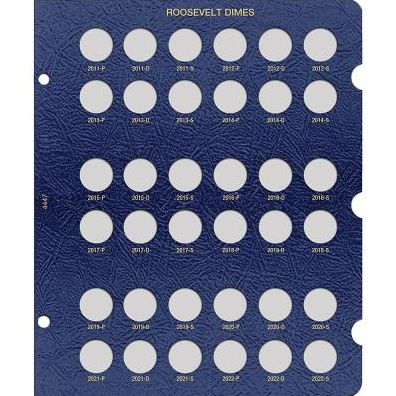 Roosevelt Dime Page, Dated 2011-2022
