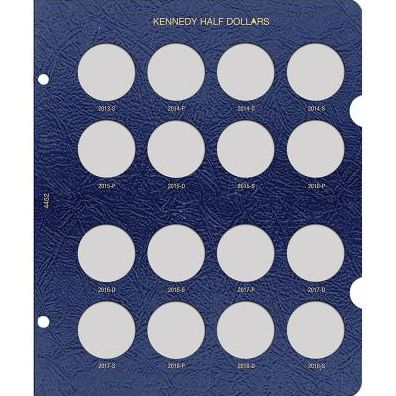 Kennedy Half Dollar Page, Dated 2013-2018