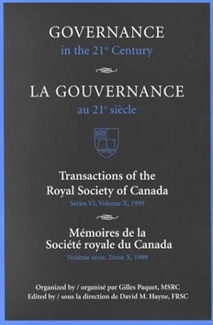 Governance in the 21st Century / Gouvernance Au 21e Si?cle