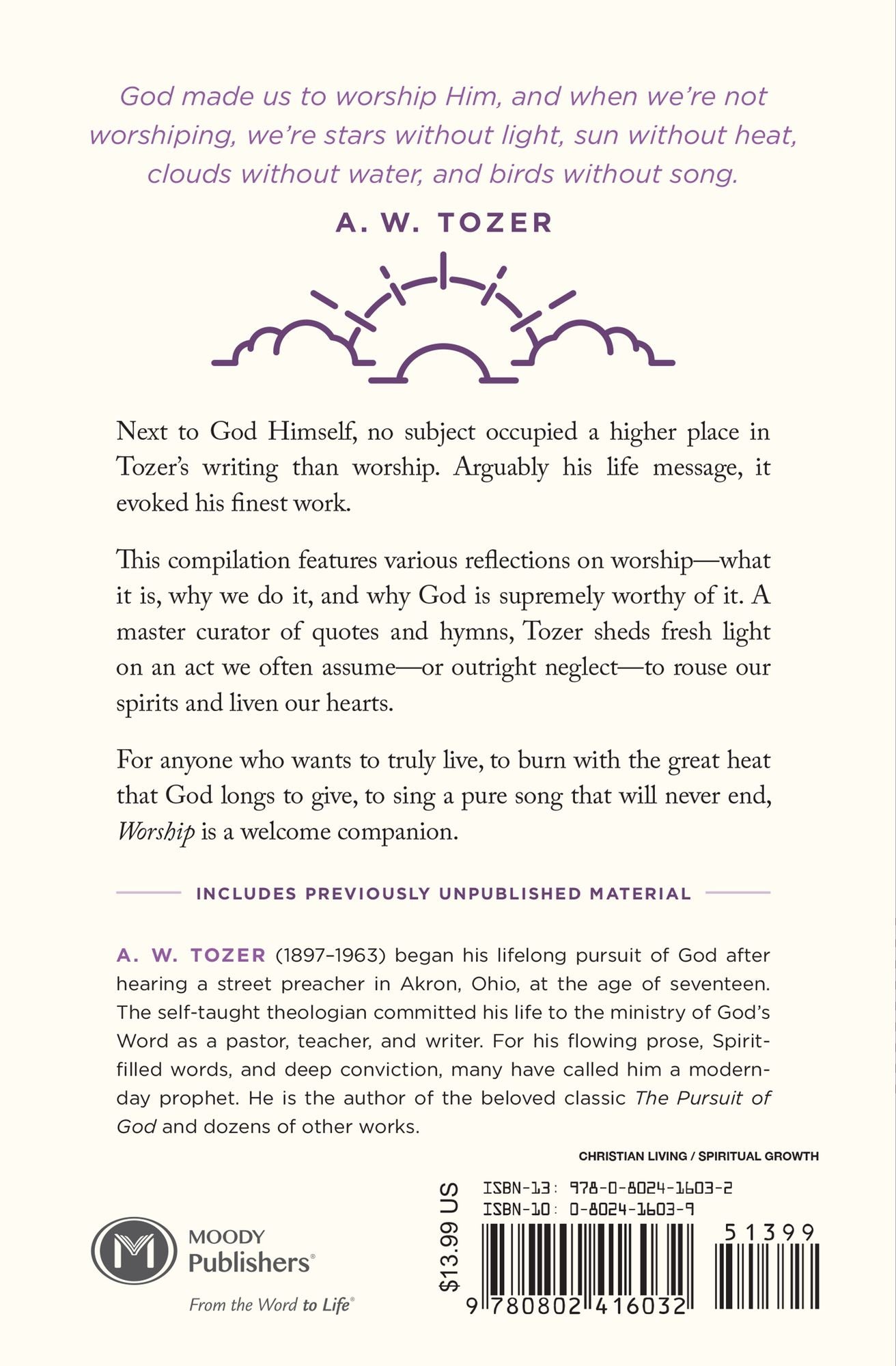 Worship: The Reason We Were Created-Collected Insights from A. W. Tozer