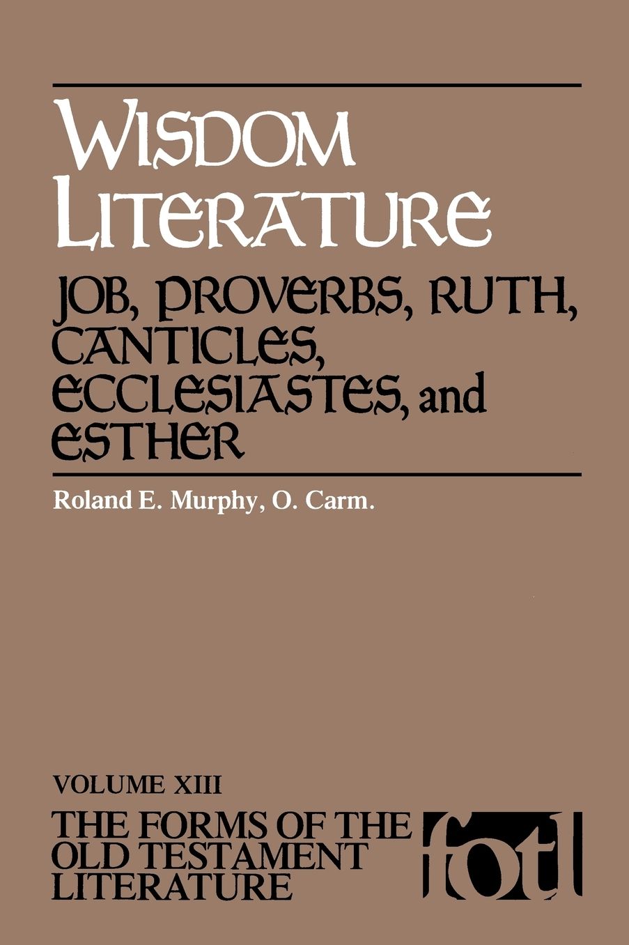Forms Of Old Testament Literature