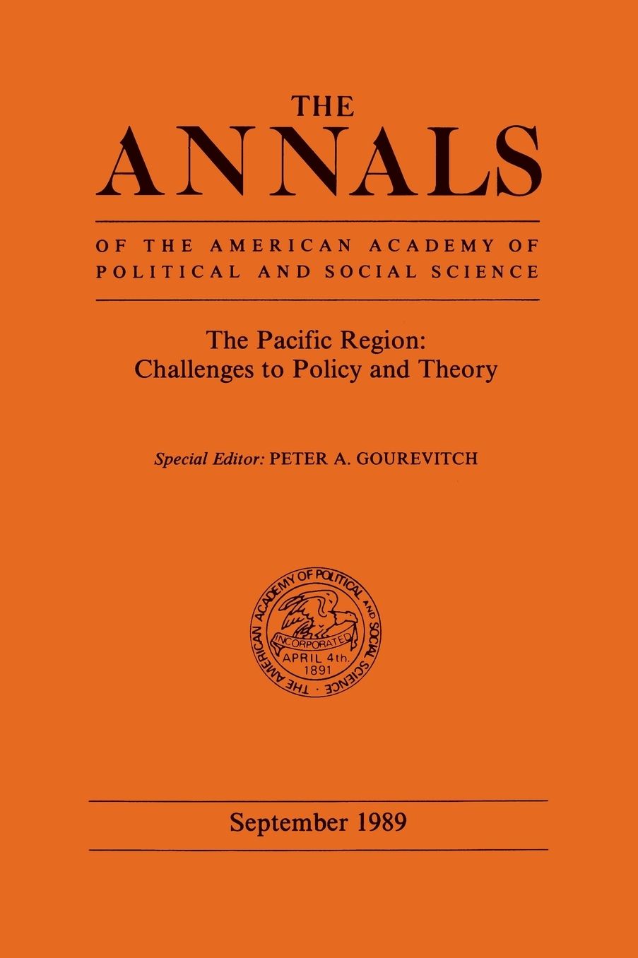 Pacific Region: Challenges to Policy and Theory