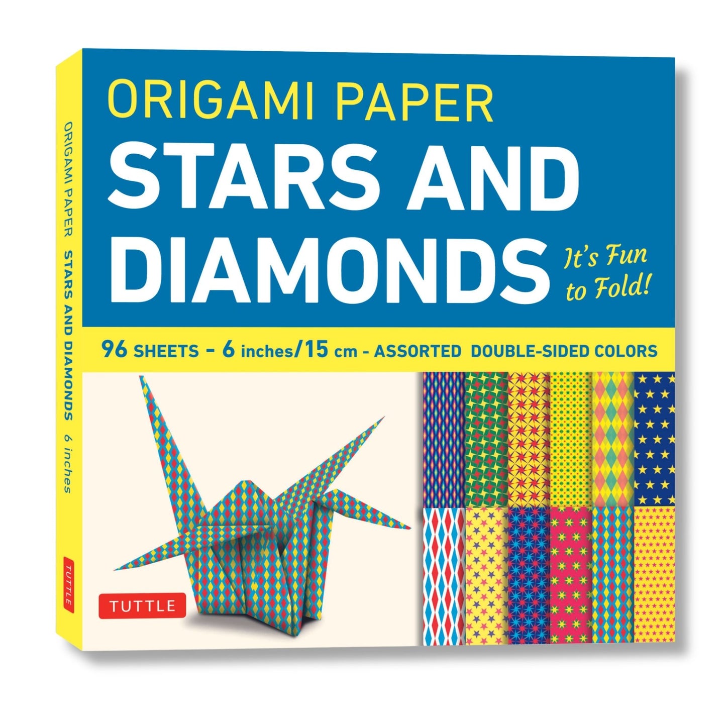 Origami Paper - Stars and Diamonds - 6" - 96 Sheets: Tuttle Origami Paper: High-Quality Origami Sheets Printed with 12 Different Patterns: Instructions for 6 Projects Included