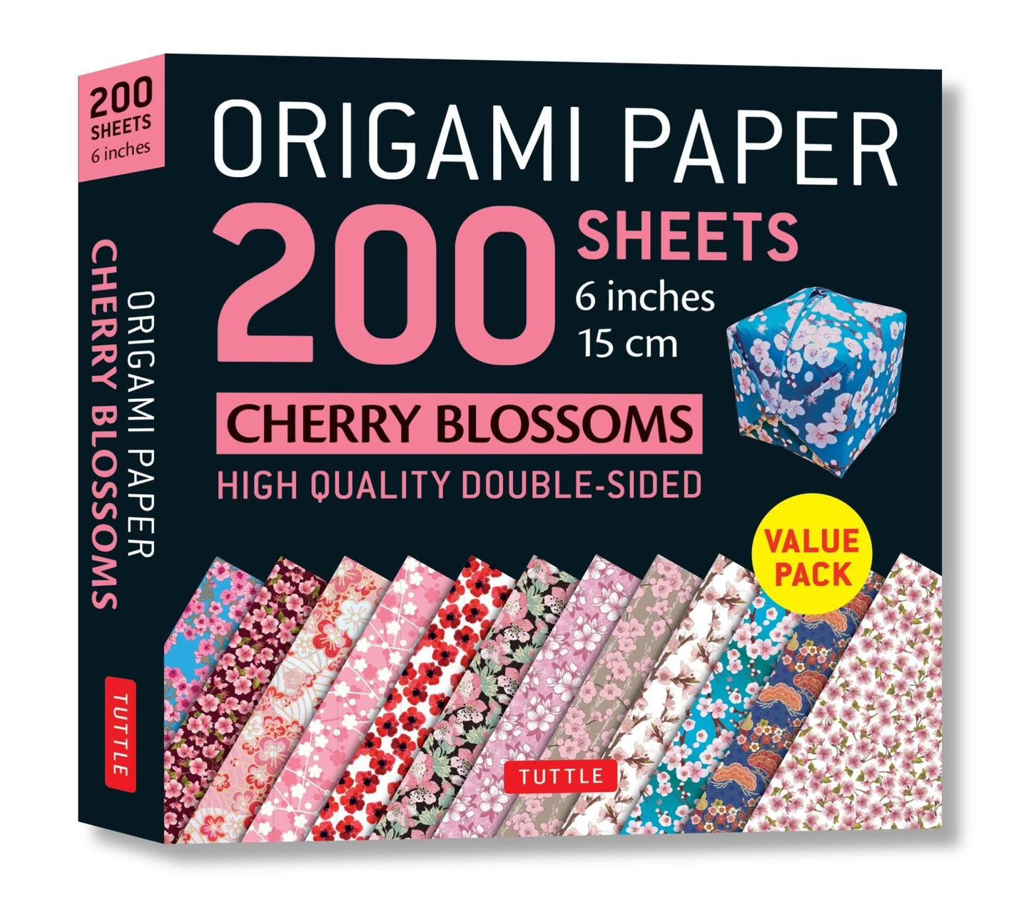 Origami Paper 200 Sheets Cherry Blossoms 6" (15 CM): Tuttle Origami Paper: High-Quality Origami Sheets Printed with 12 Different Patterns: Instructions for 8 Projects Included