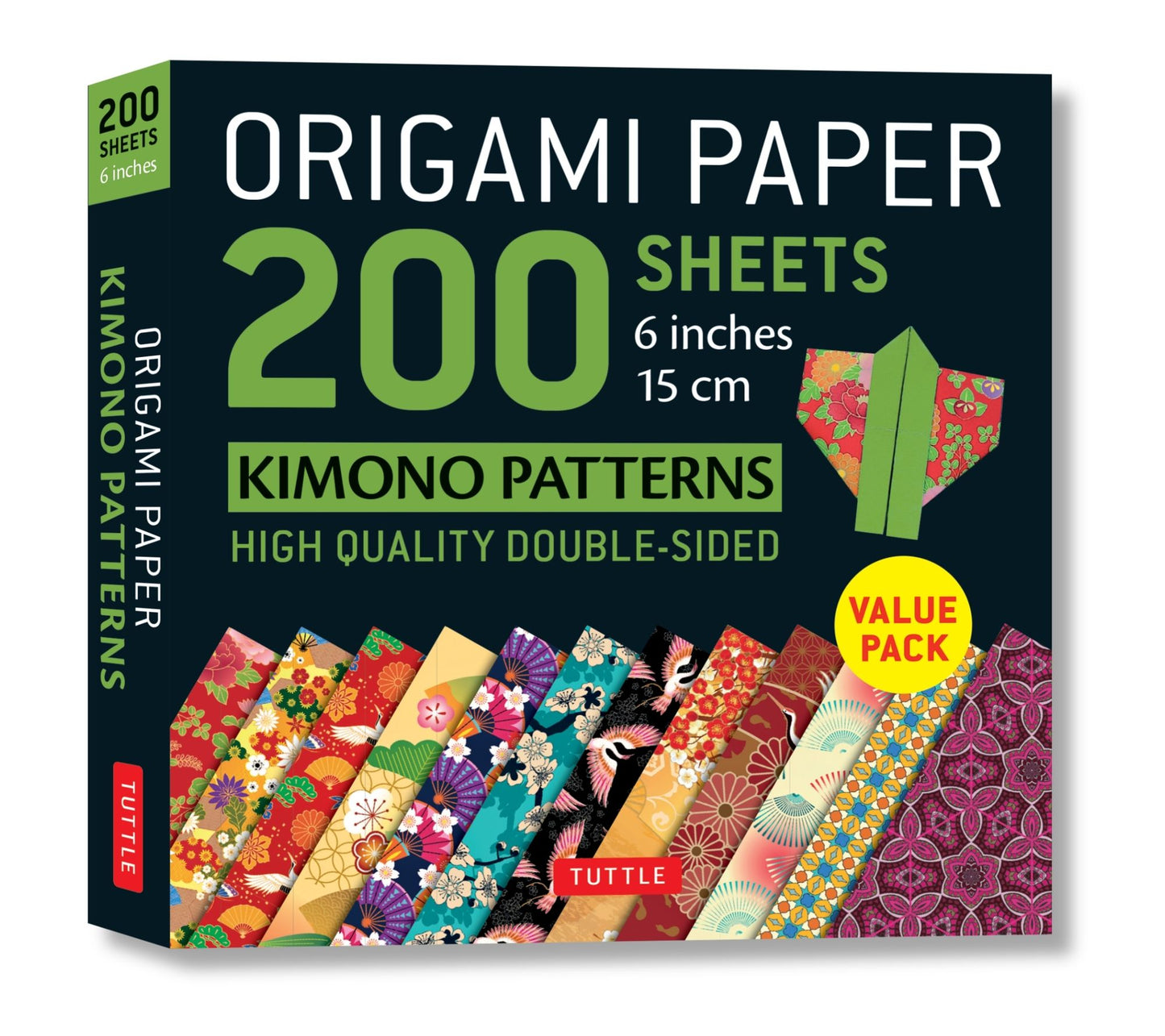 Origami Paper 200 Sheets Kimono Patterns 6" (15 CM): Tuttle Origami Paper: High-Quality Origami Sheets Printed with 12 Different Colors: Instructions for 8 Projects Included