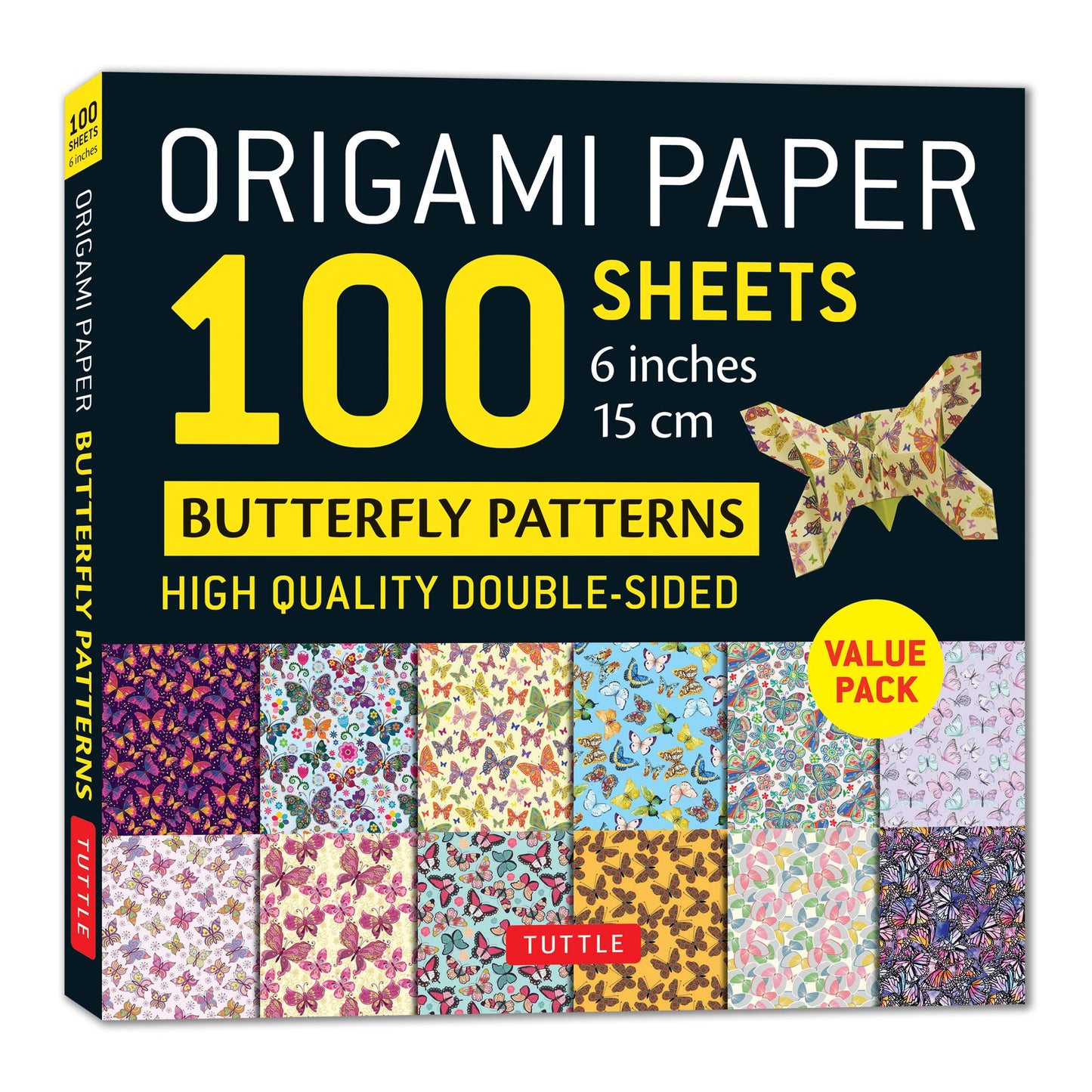Origami Paper 100 Sheets Butterfly Patterns 6" (15 cm): Double-Sided Origami Sheets Printed with 12 Different Patterns (Instructions for Projects Included)