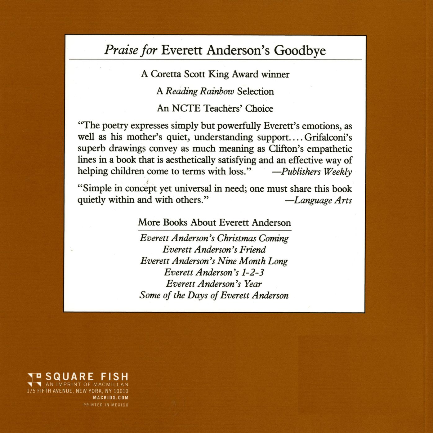 Everett Anderson's Goodbye