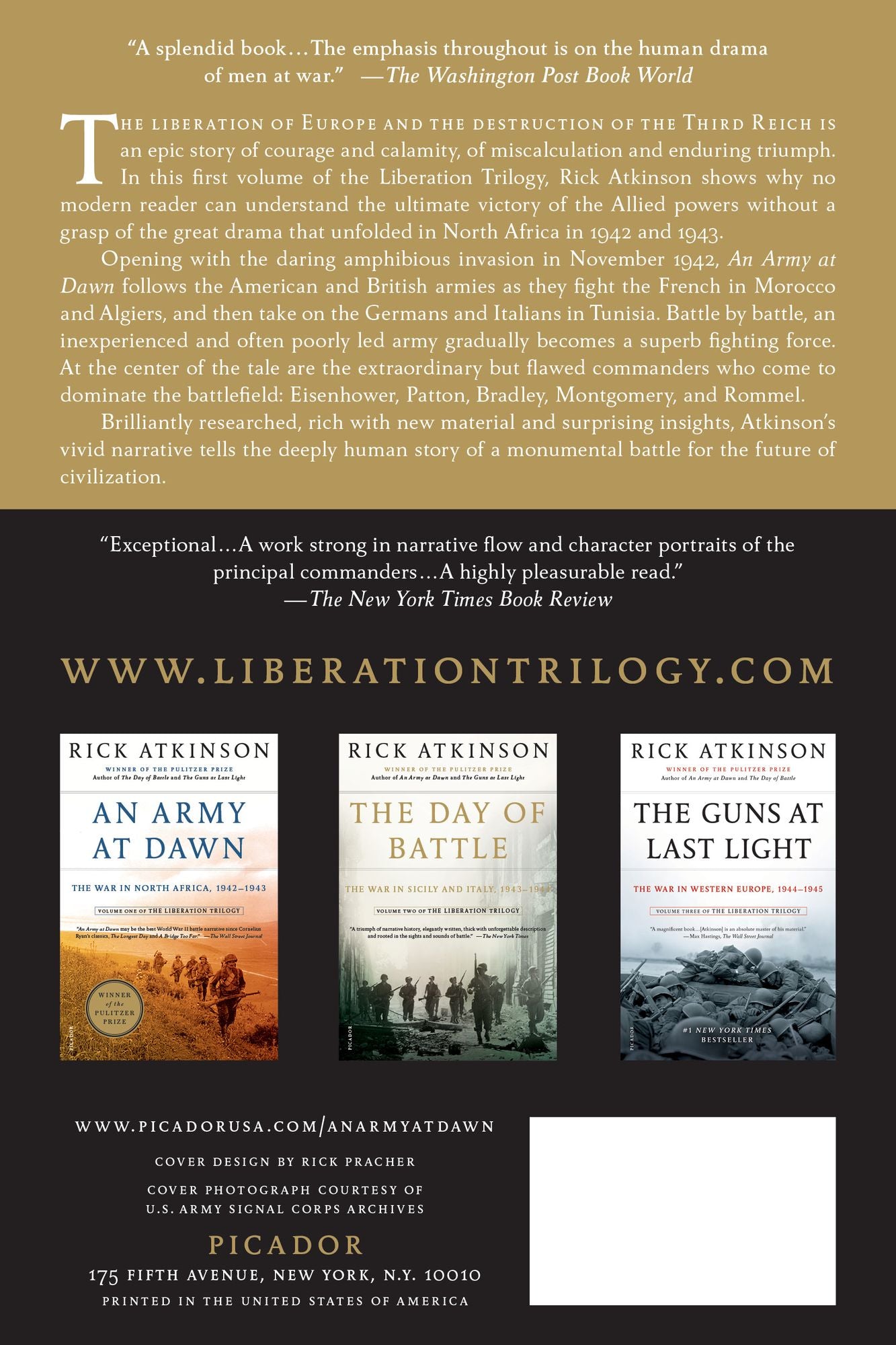 An Army at Dawn: The War in North Africa, 1942-1943, Volume One of the Liberation Trilogy