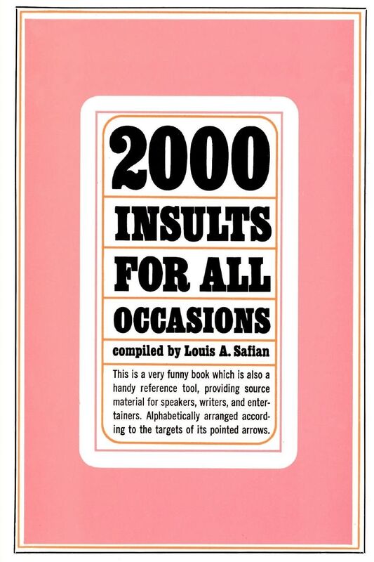 2000 Insults For All Occasions