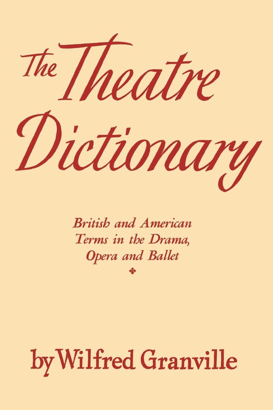 The Theater Dictionary: British and American Terms in the Drama, Opera, and Ballet