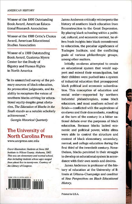 The Education of Blacks in the South, 1860-1935