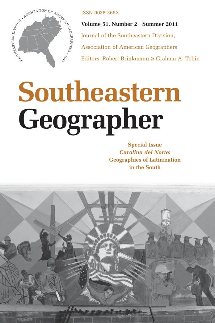 Carolina del Norte: Geographies of Latinization in the South: A Special Issue of Southeastern Geographer, Summer 2011