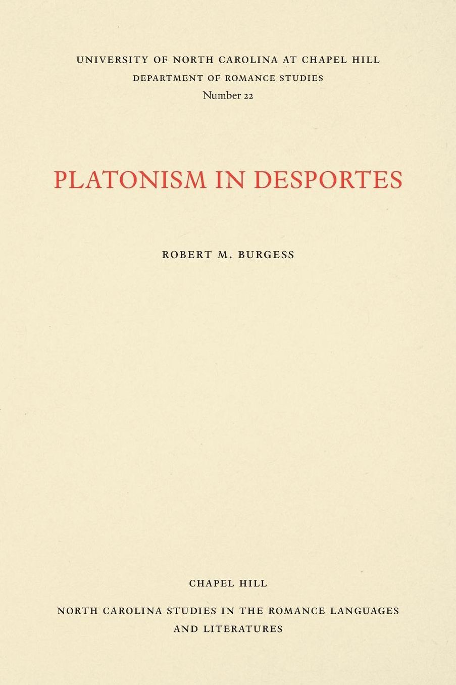 Platonism in Desportes
