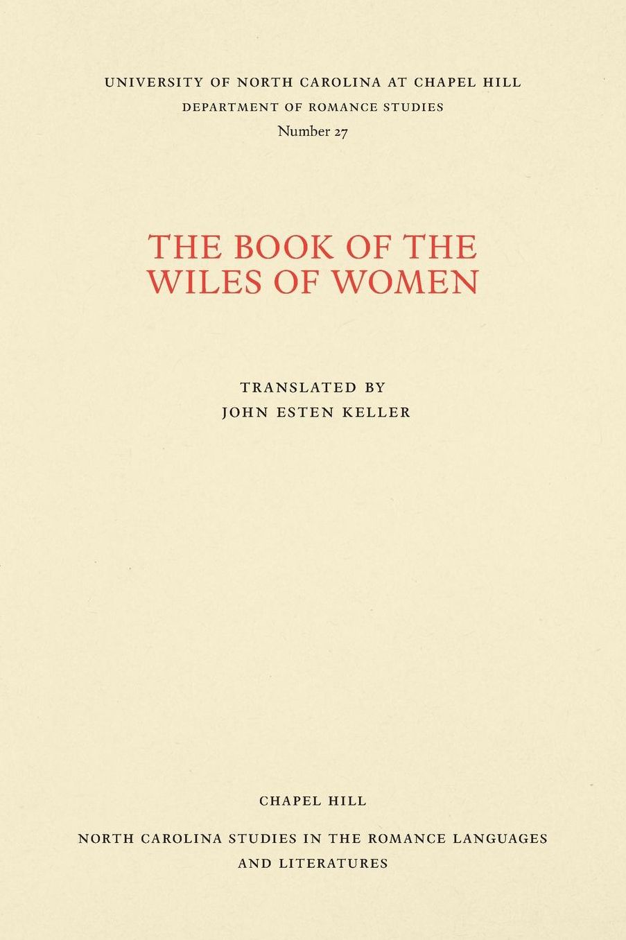 The Book of the Wiles of Women
