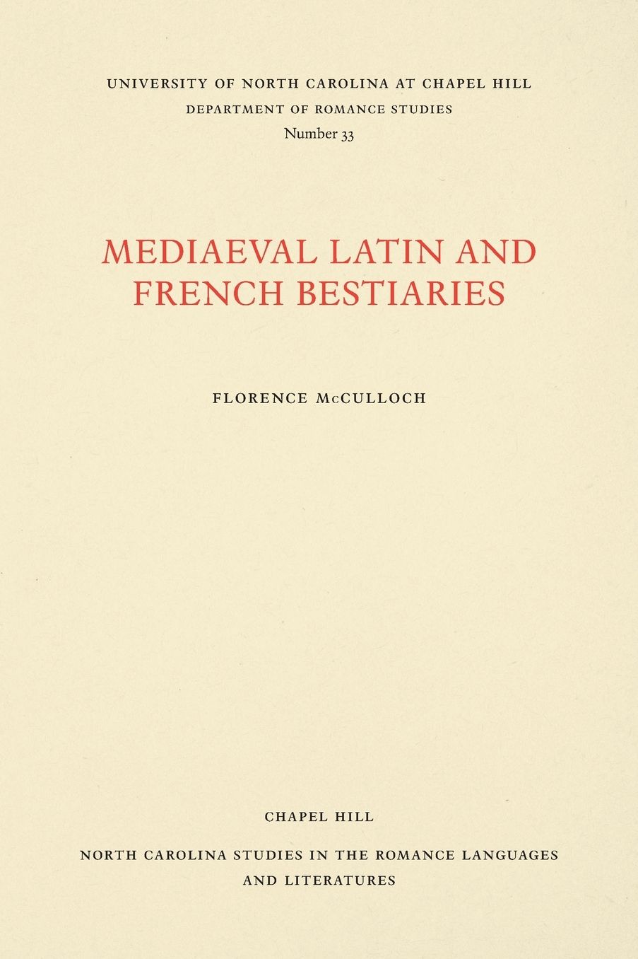 Medieval Latin and French Bestiaries