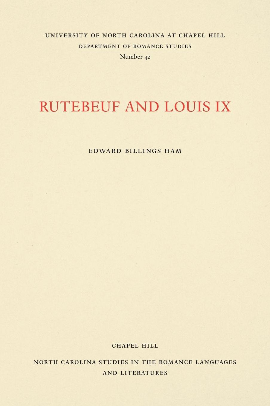 Rutebeuf and Louis IX