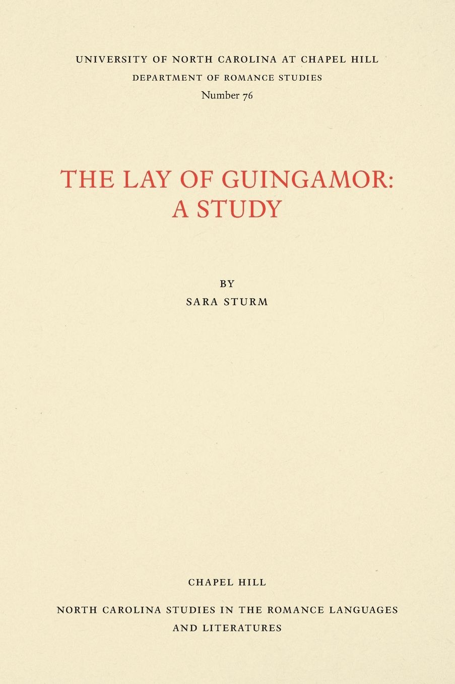 The Lay of Guingamor: A Study