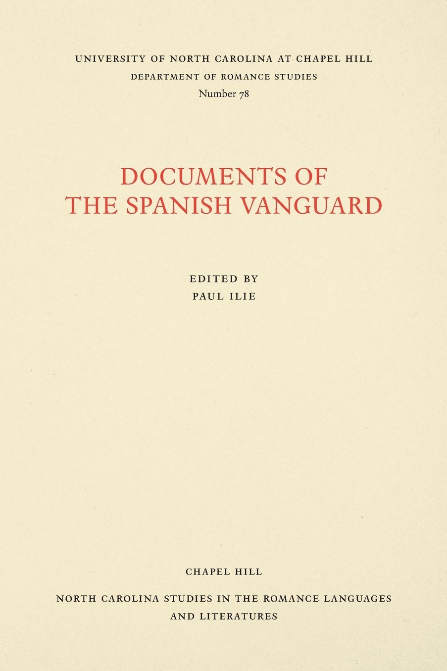 Documents of the Spanish Vanguard