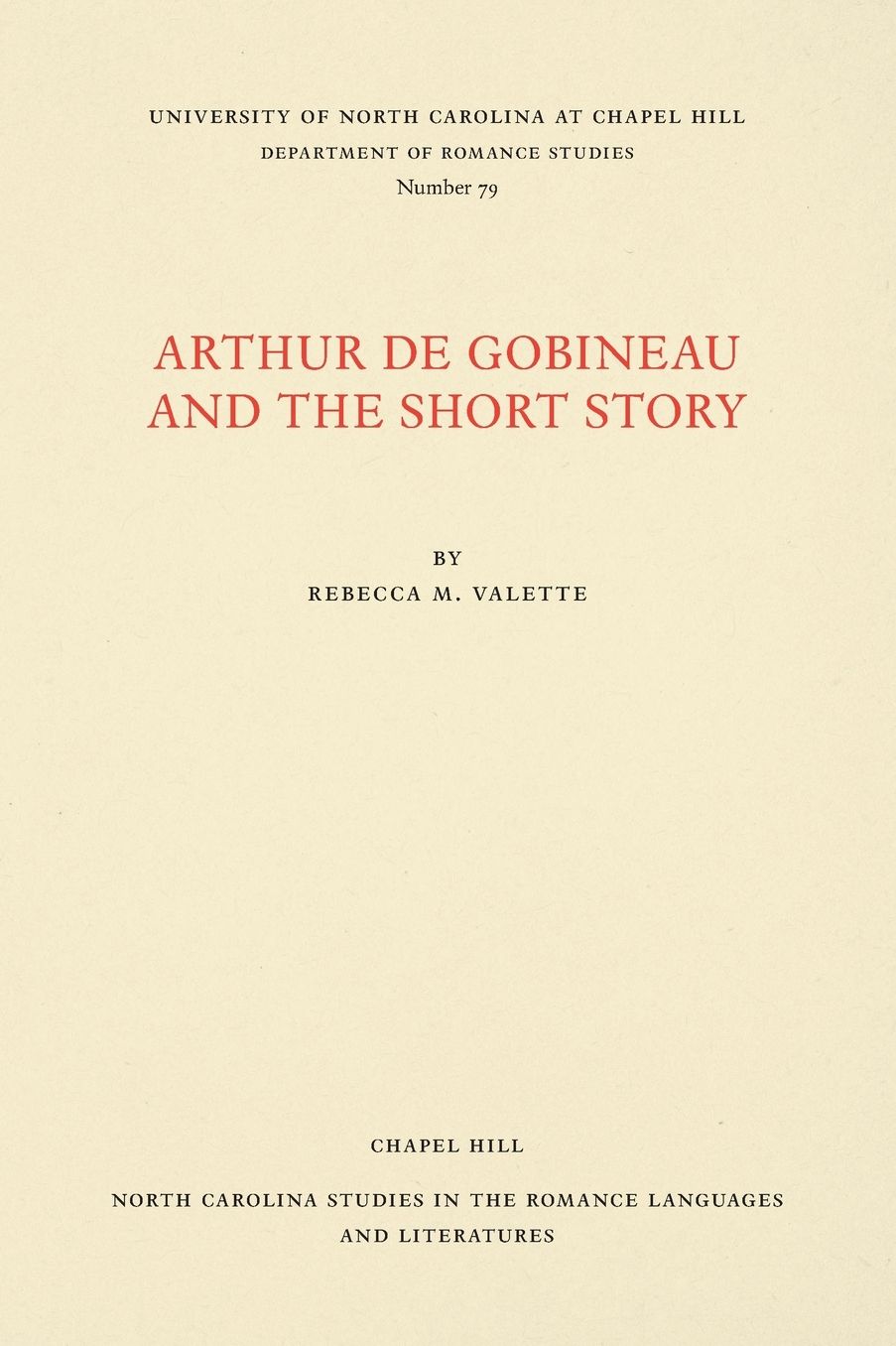 Arthur de Gobineau and the Short Story