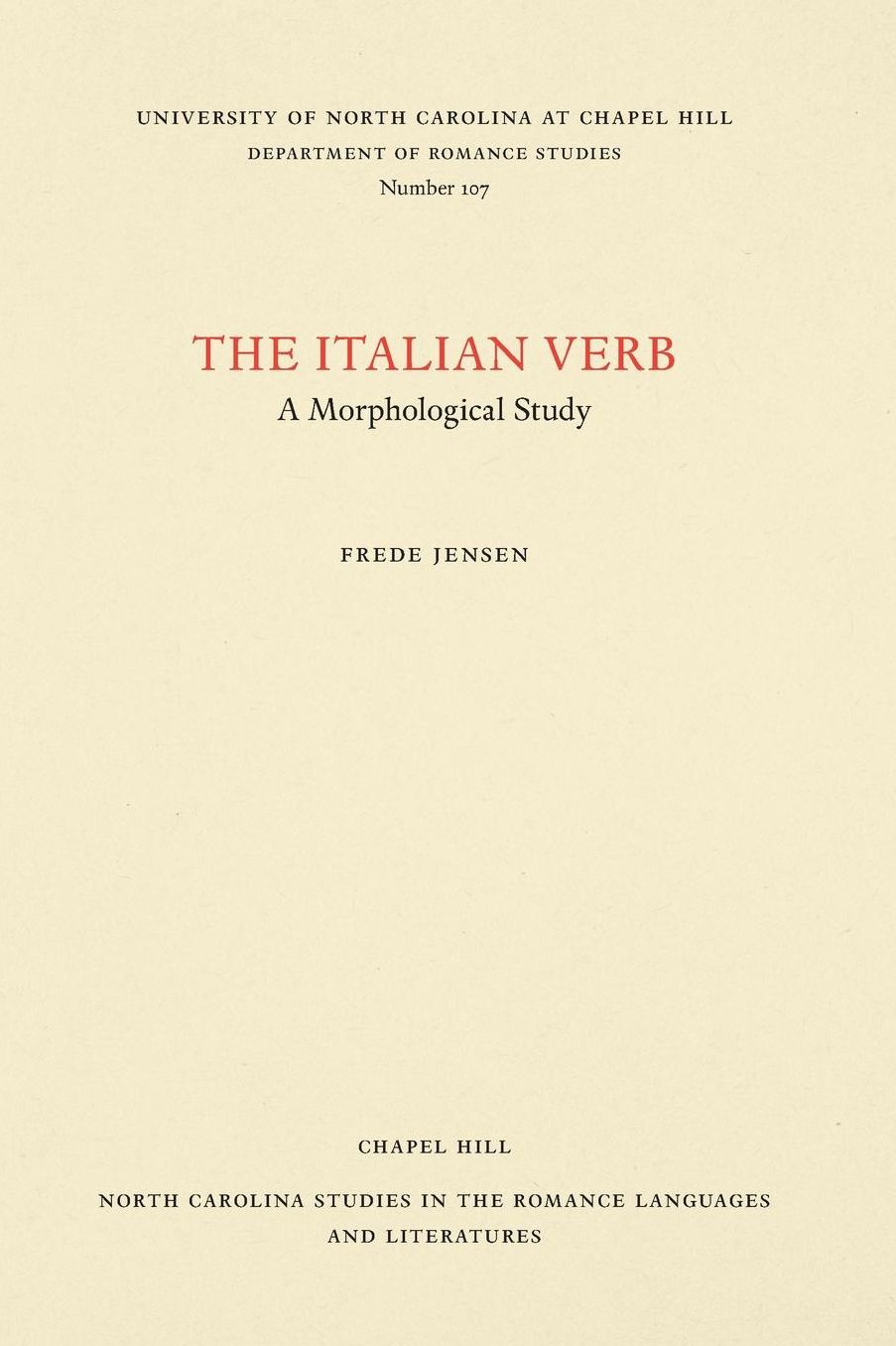 The Italian Verb