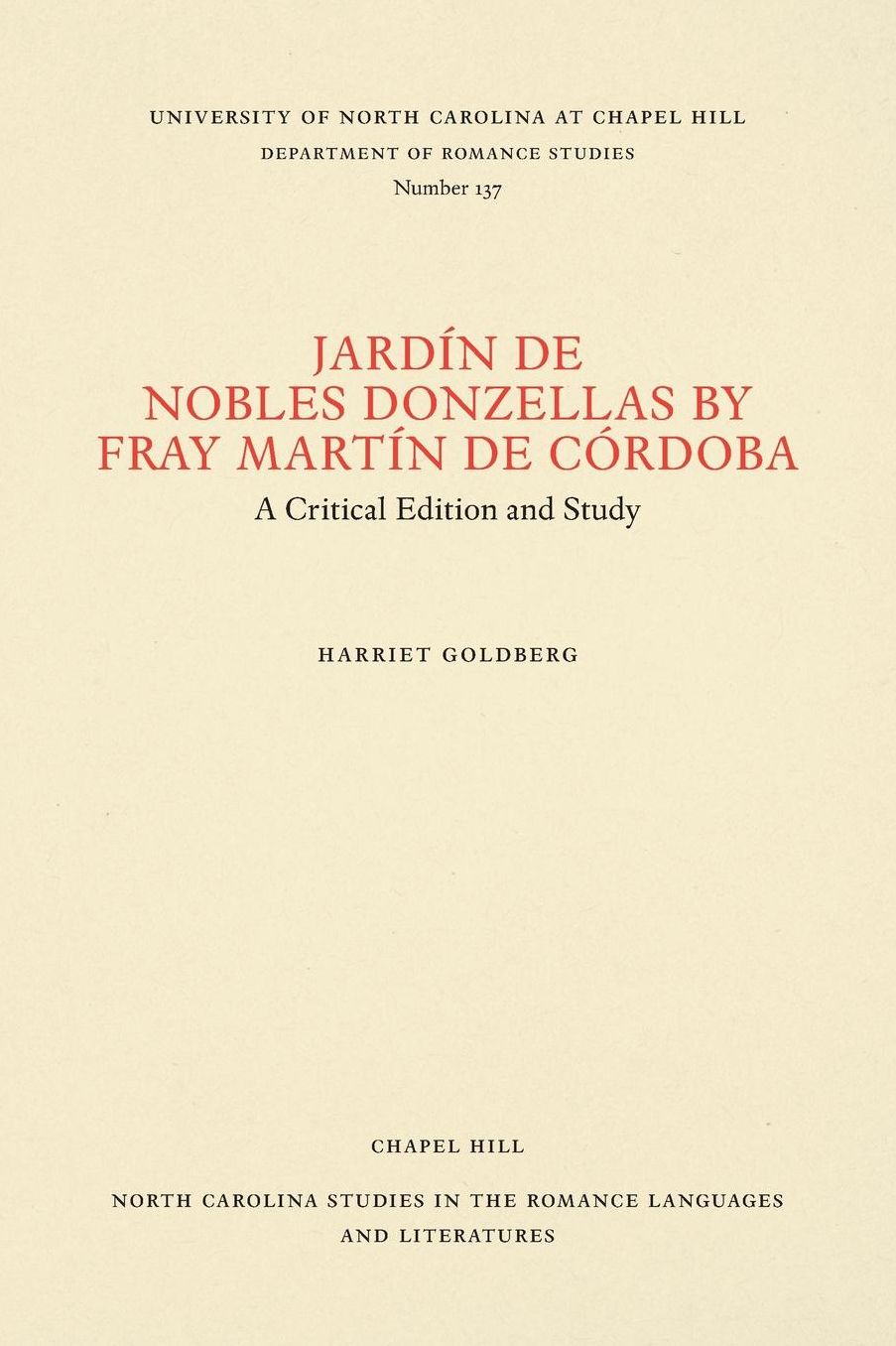 Jardin de Nobles Donzellas by Fray Martin de Cordoba