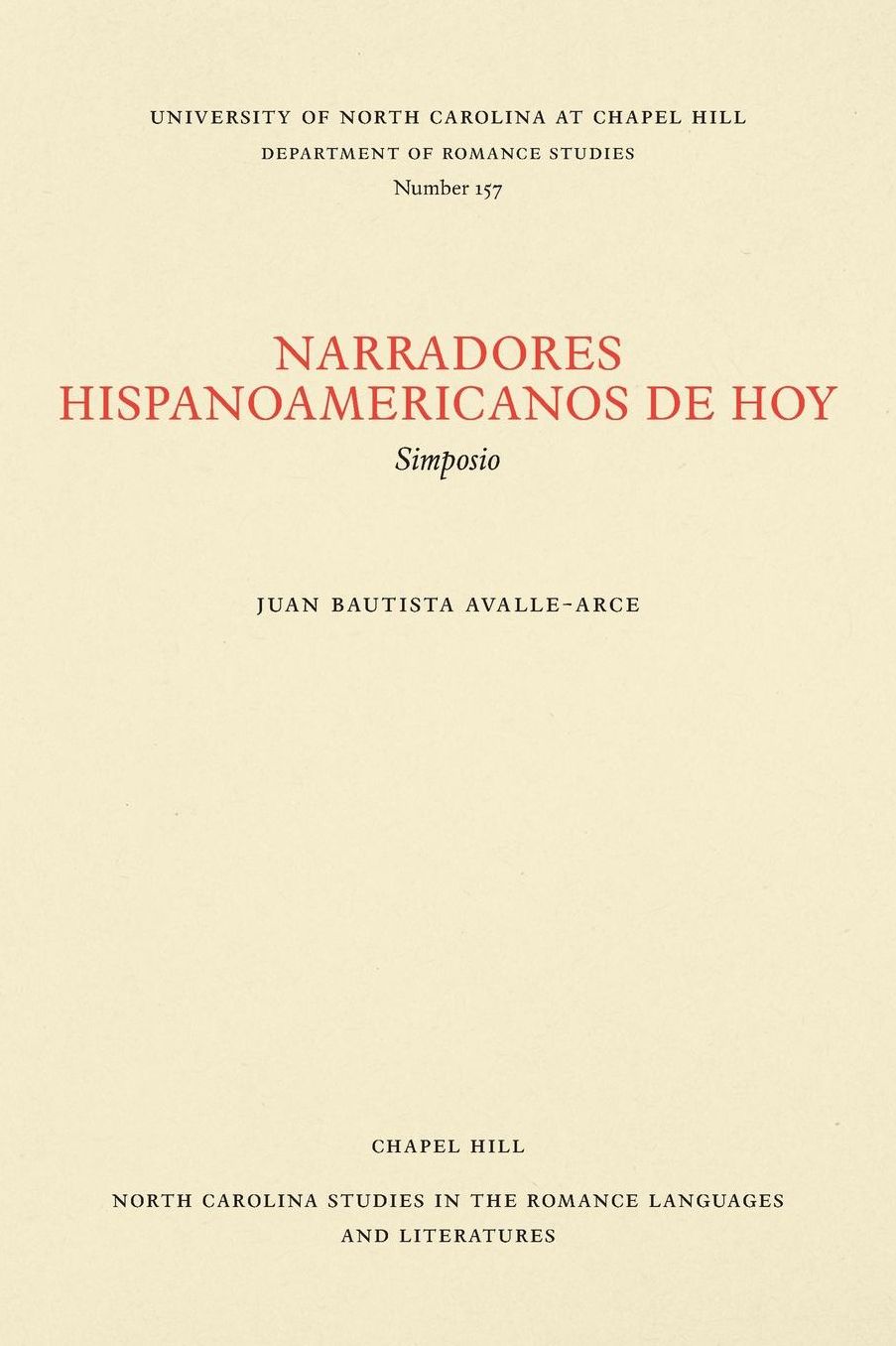 Los Narradores Hispanoamericanos de Hoy