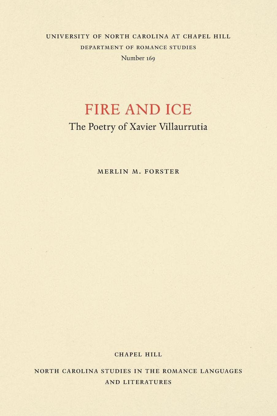 Fire and Ice: The Poetry of Xavier Villaurruti
