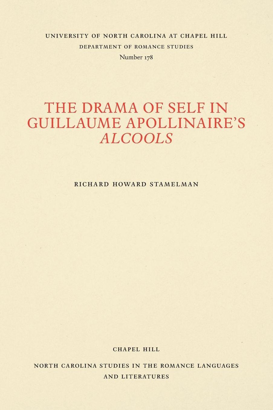 The Drama of Self in Guillaume Apollinaire's "Alcools"
