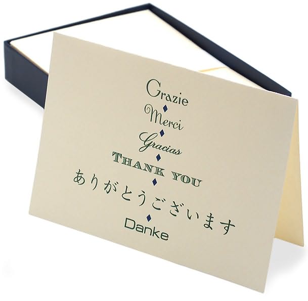 Thank You Note Cards: Green