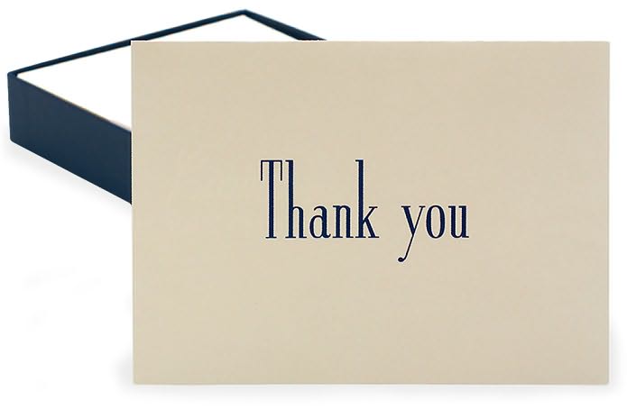 Thank You Note Cards: Blue