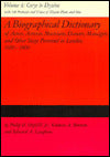 A Biographical Dictionary of Actors, Actresses, Musicians, Dancers, Managers and Other Stage Personnel in London, 1660-1800: Corye to Dynion