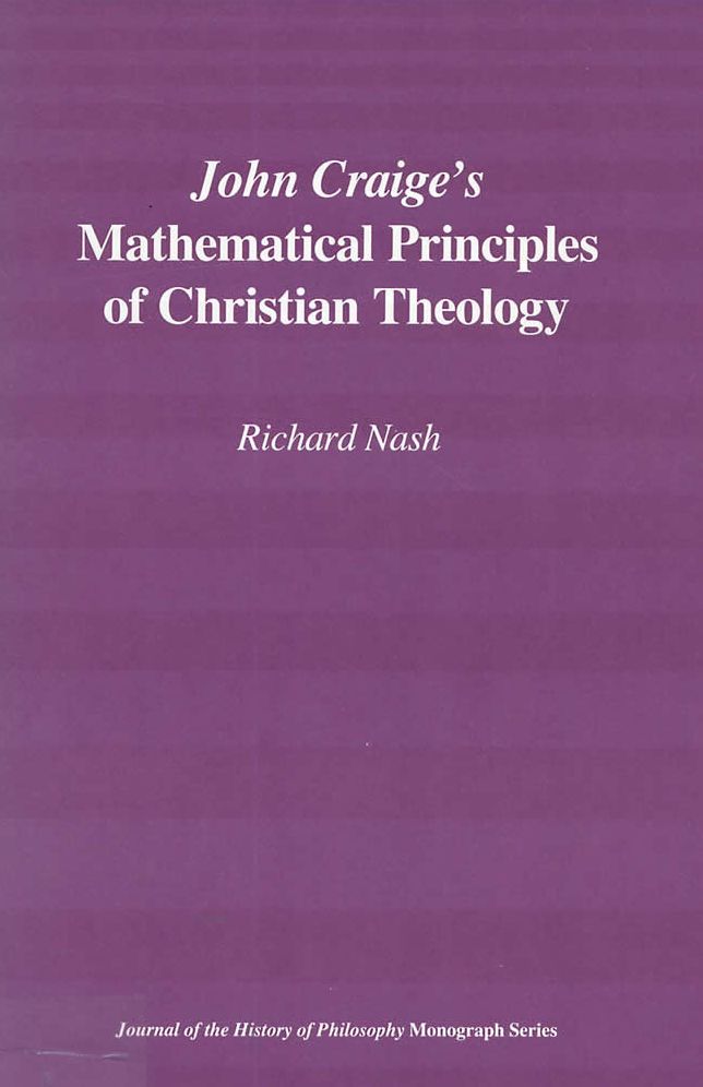 John Craige's "Mathematical Principles of Christian Theology"