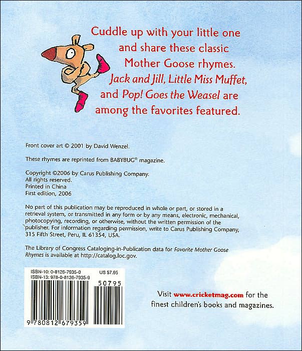 Favorite Mother Goose Rhymes