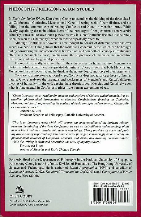 Early Confucian Ethics