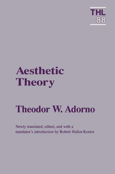 Aesthetic Theory (Theory and History of Literature Series)