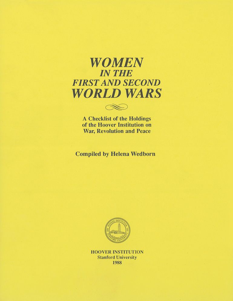 Women In 1St & 2Nd World Wars (Biblio)